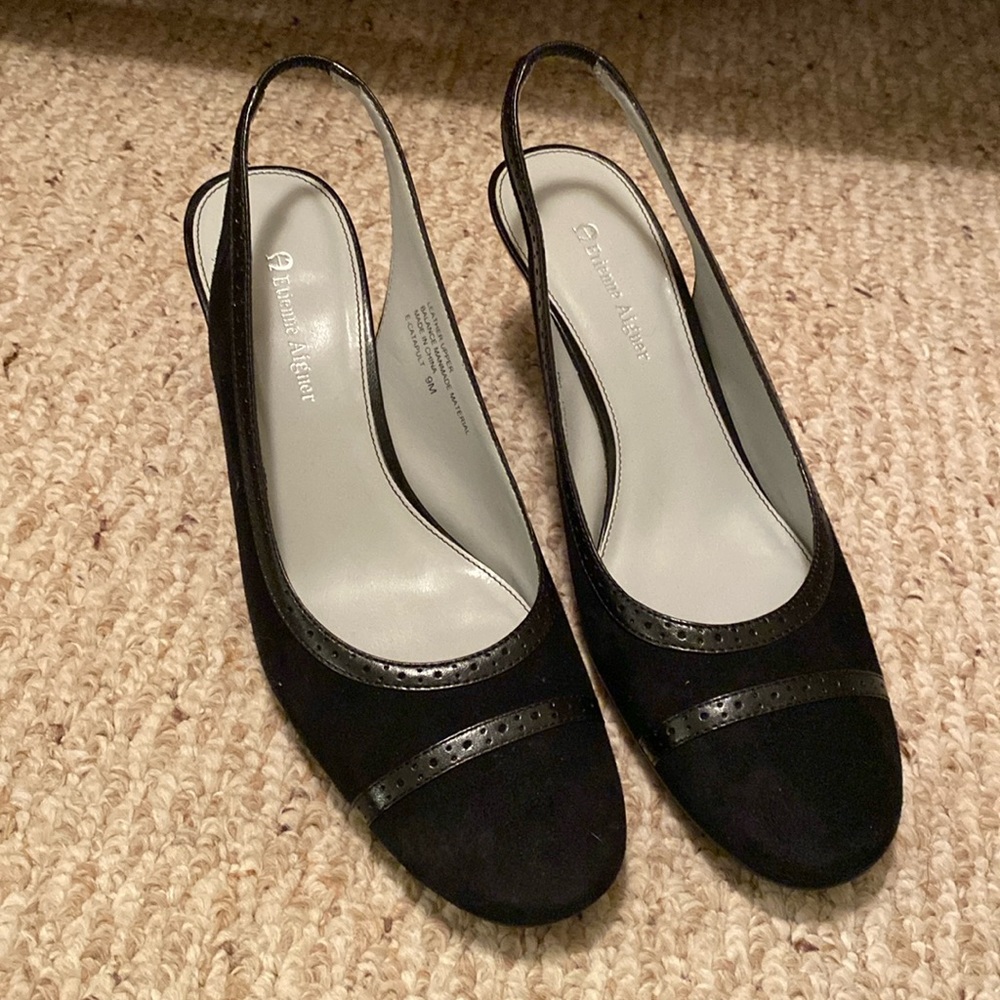 Etienne Aigner black sling backs